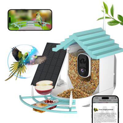 Ringsee OEM/ODM Indoor Outdoor Wifi Bird Feeder Camera Night View Ai Bird Recognition 3MP Solar Bird Feeder With Camera
