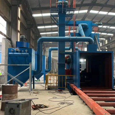 Q69 Series Rust Removal and Cleaning Metal Surface H-beam Ball Bearings Roller Conveyor Through Shot Blasting Machine photo-4