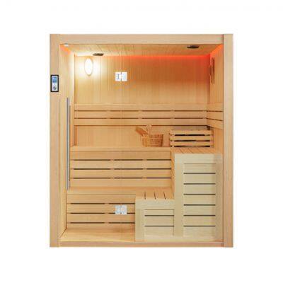 Luxury Multi-user Mixed Infrared Traditional Sauna Room With Modern Design Solid Wood Construction for External Use; photo-4
