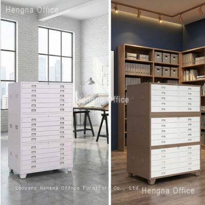 A1 Size Blueprint Storage Cabinet for Texas Tech Parks, Stackable Cold Rolled Steel Flat File, KD Structure for Bulk B2B Wholesale-OEM/ODM Supported photo-1