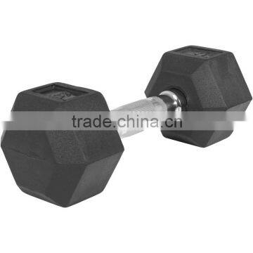 Crossfit Gym Basic Equipment Rubber Coated Hex Dumbbell