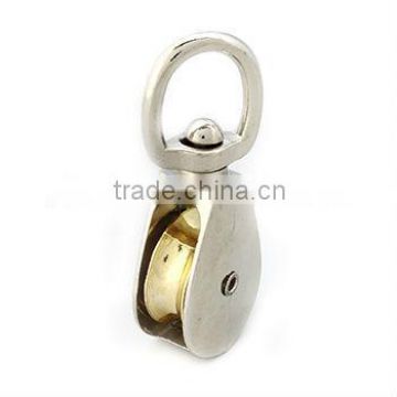 Zinc Swivel Single Pulley Nickel Plated