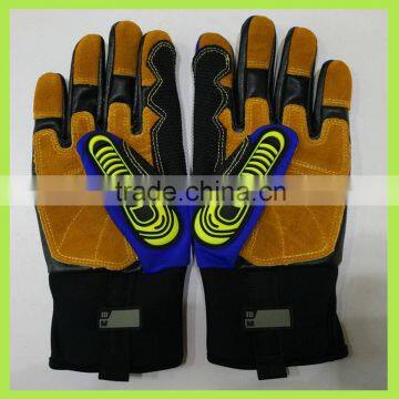 Full Palm Cow Leather Gloves/ Welding Gloves/ Heat Resistant Gloves photo-4