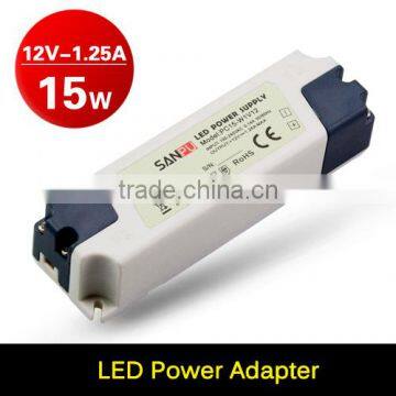 LED AC100V-240V to DC 12V Switch Power Supply Power Controller 15W 1.25A 5050 3528 Led Strip for Billboard Voltage Transformer