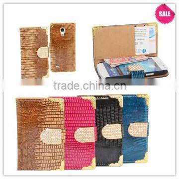 Glittering with Diamante Belt leather case for samsung galaxy S4 mini