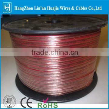 2 core PVC insulation speaker cable with plastic drum