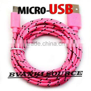 For Android Round 1M 2M 3M Braided Micro USB Data Charger Cable photo-5