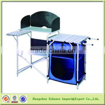 Fashion cheap folding portable camp kitchen table with wind guard In case bag-FN4316