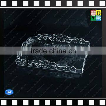 Elegant Clear Acrylic Serving Trays With Printing Pattern Wholesale