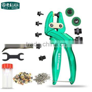 LAOA Green Color Hole Puncher Punching Forceps For Belt Card Snap Button Eyelet Punch Pliers photo-3