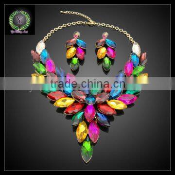 2016 New Arrival African Gold Plated Jewelry set which for Wedding jewelry set Match Clothes KHK864