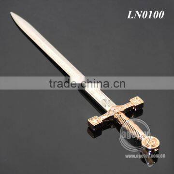 Sword Shape Customized Souvenirs Zinc Alloy Silver Color Metal Sword Letter Opener