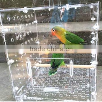 SGS certification clear acrylic bird feeder pets feeder small animal feeder