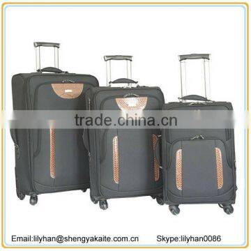 2013 3pcs eva business vintage fashion retro black eminent travel trolley luggage with four wheels