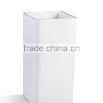 Modern ceramic square one piece pedestal basin/bathroom basin (BSJ-B105-2)