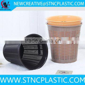 round shape plastic kitchen corner waste basket