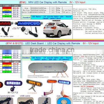 B729 Red Led Name Card,led Car Mini Led Display,car Message Sign photo-5