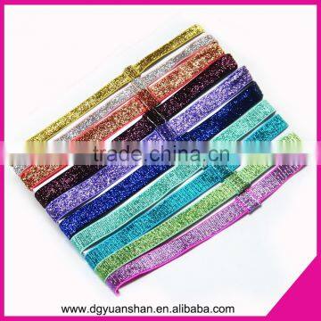 5/8"Elastic Glitter Headbands Baby/Adults Glitter Headband