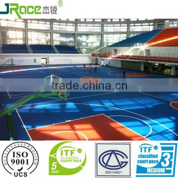 China Products Anti Abrasive Sport Arena Silicone PU Floor Outdoor Sport Surfacing