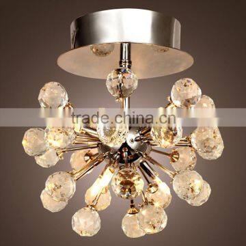 Super Deal Modern Mini Ceiling Mounted Crystal Chandelier Lamp CZ7318