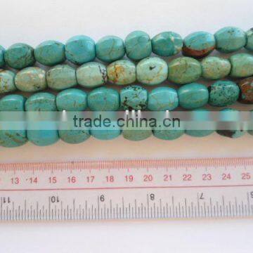 Wholesale high quality natural stone dye turquoise faceted hexagon jewelry