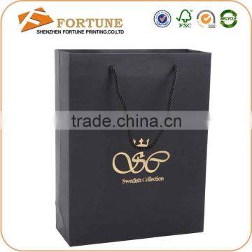 Custom Logo Reusable Cardboard Paper Bag Laminated Shopping Bag