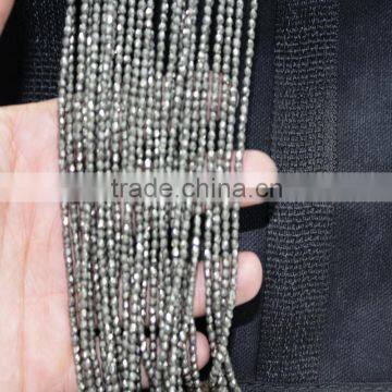 SEMI PRECIOUS NATURAL METAL PYRITE 3-4MM ROUNDEL MICRO CUTTING LOOSE BEADS