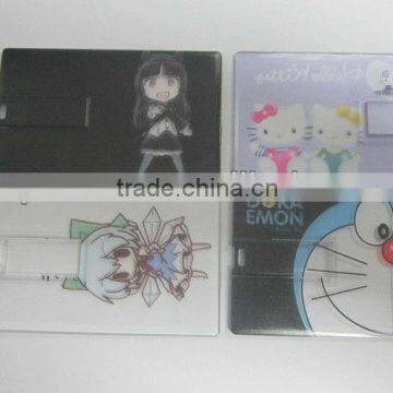 full capacity and PMS acceptable transparent plastic credit card 16GB USB Flash 2.0 Memory Stick Drive