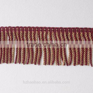 Gold and Wine Red Bullion Fringe