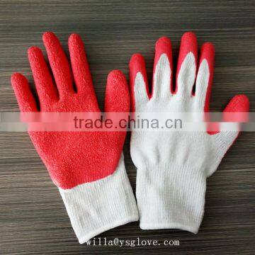 Wholesale latex coated cotton work gloves with crinkle from Shandong                        
                                                                                Supplier's Choice