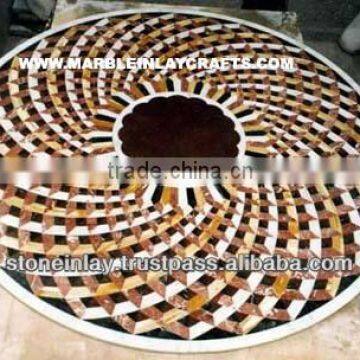 Round Marble Mosaic Table Top