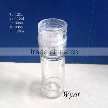 hot-selling pepper grinder round glass bottle 3oz 100ml