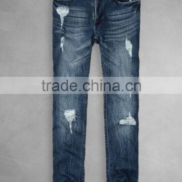 European-styled men washed hole jeans new style jeans