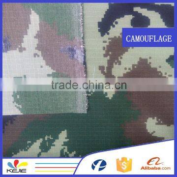 T/C 65/35 240gsm 5mmx5mm Ripstop Blue Camouflage Fabric photo-4