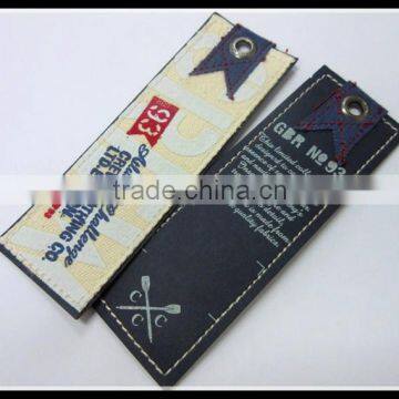 Silk-Screen-Two-Layers-Canvas-Custom-Made hangtag for Jeans