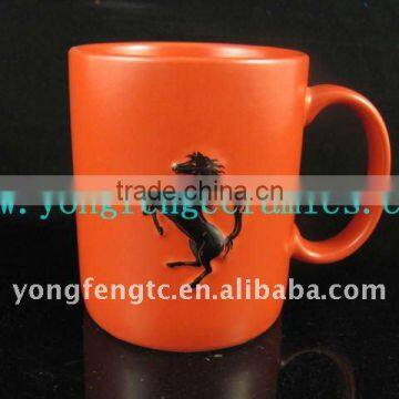 YF18184 embossed ceramic mug manufacturer