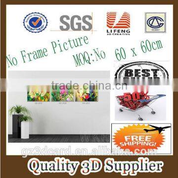 New Material PET 1.5mm No Frame Picture home decoration 3d picture products