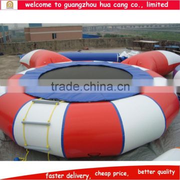 Guangzhou factory inflatable water jump bed, water air bouncer, inflatable water bouncer trampoline