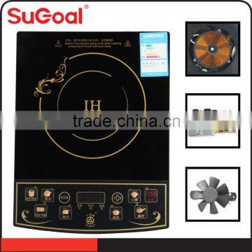 2016 Kitchen Appliance 2000W Copper Coil induction cookware