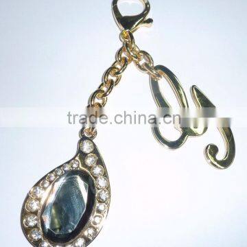 2014 Fashion Jewelry Alloy Crystal Keychain