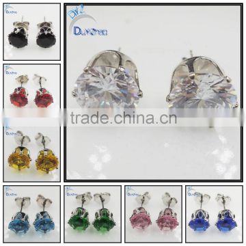 multi brass cz earrings in wholesale