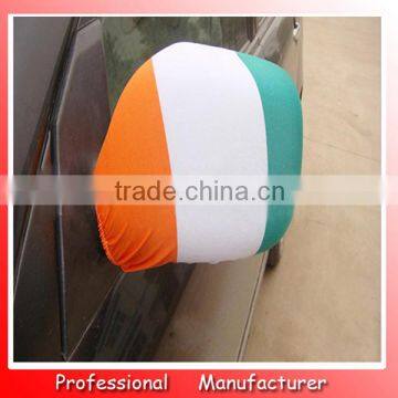 Custom Polyester Cote d'Ivoire Car mirror Flag,Fabric Mirror Cover