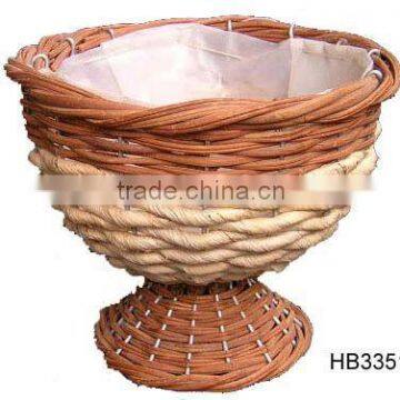 Rattan Flower Cup Planter Basket