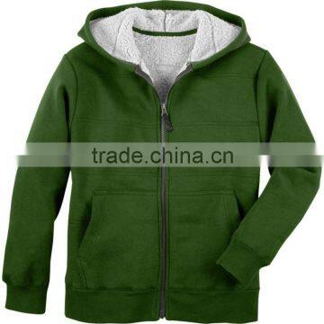 kid's winter style full-zip hoodies/heavy CVC kid's hooded sweatshirts