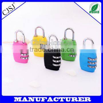 2015 wholesale price factory direct zinc alloy combination locks travel suitcase padlocks