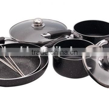 7Pcs Aluminium Marble Coating Cookware Sets