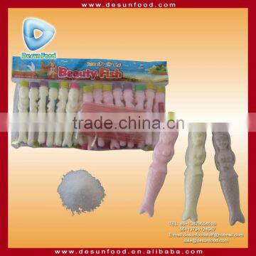 2013 New design Beauty Fish bottle sour candy powder candy(fruit&milk)