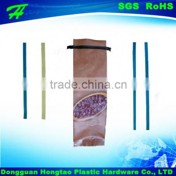 aluminum foil coffee sealing bags with self-adhensive tin-tie