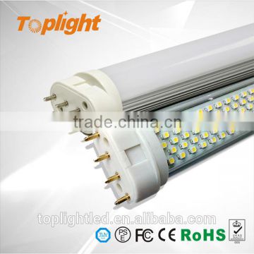 Milky white / transparent 410mm 2g11 4pin led PL lamp 15w 2g11 led tube light