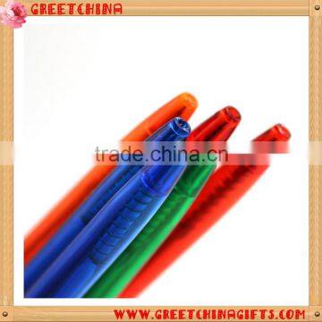 Custom Colorful Transparent Barrel Press Plastic Pen photo-4